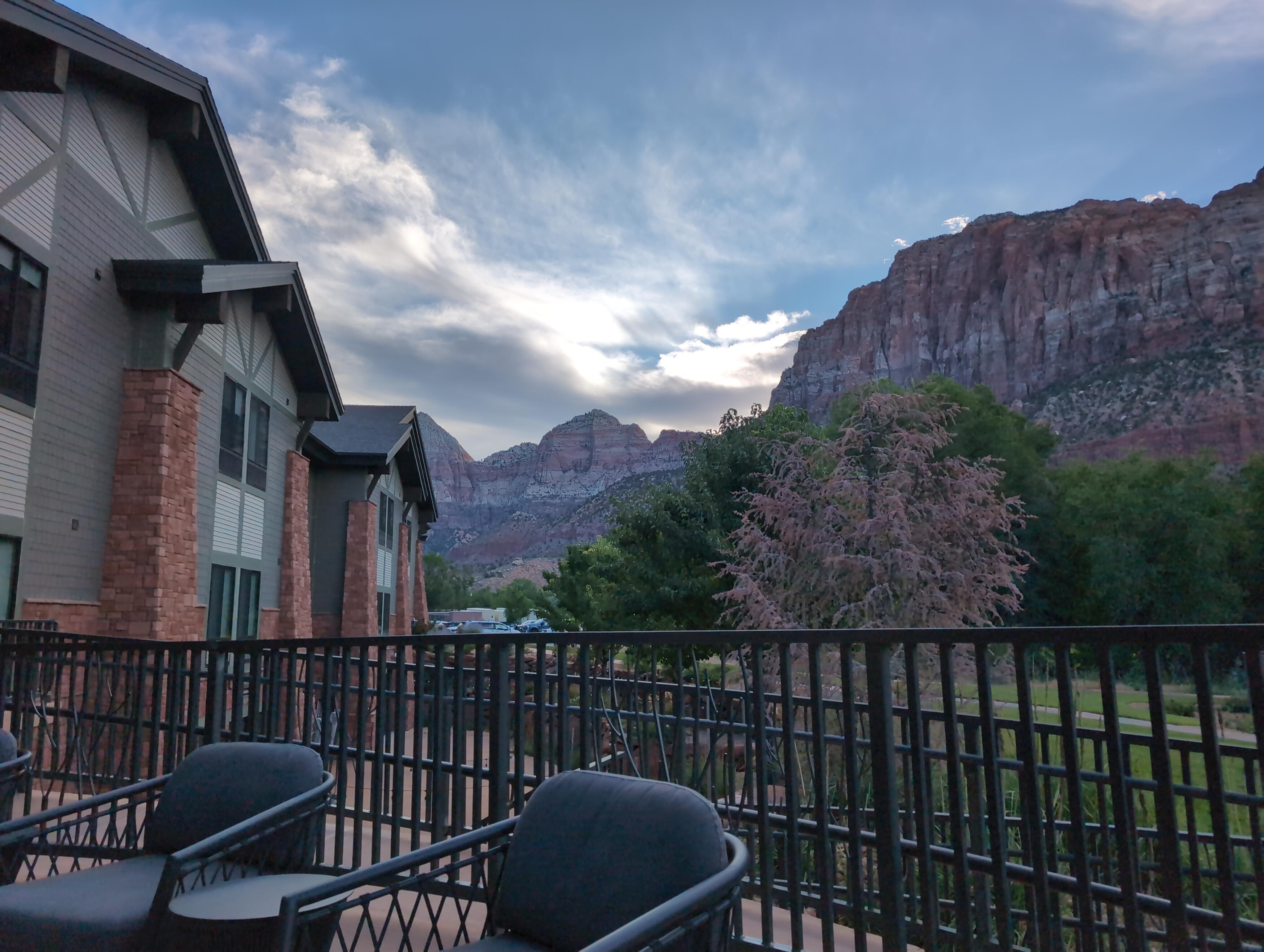 View from outside the breakfast area